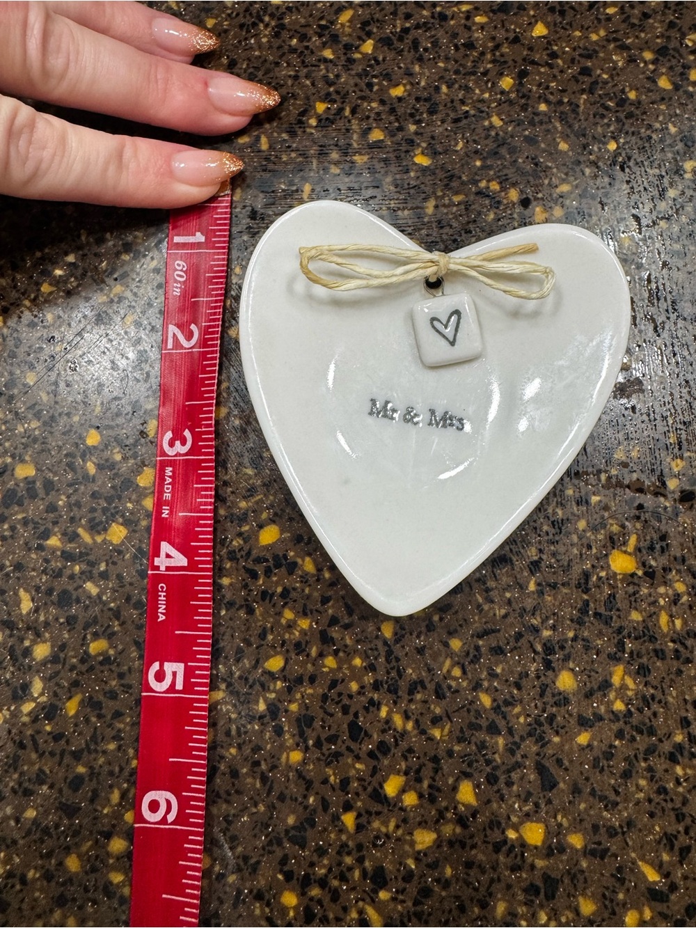 East of India Heart trinket/jewelry dish.
